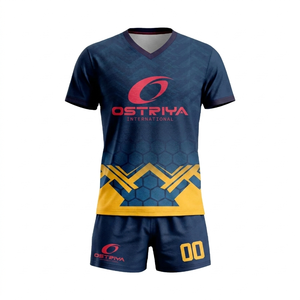 Conjunto de Camiseta y Pantalones Cortos de Fútbol para Hombre Ostriya International, Cuello en V, Letras Impresas por Sublimación, Absorbe la Humedad, Corte Regular - Product Image 5