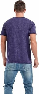T-shirt homme uni, col rond, manches courtes, coton de haute qualité, t-shirt homme en stock. - Product Image 3