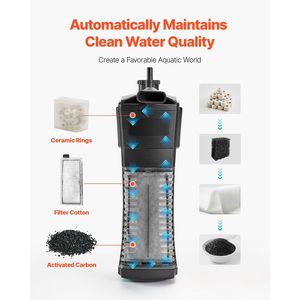 Réservoir de poissons en verre transparent carré intelligent de 5 gallons modèle d'accessoires d'aquarium autonettoyant 3 couleurs D0100X3RFBP - Product Image 6