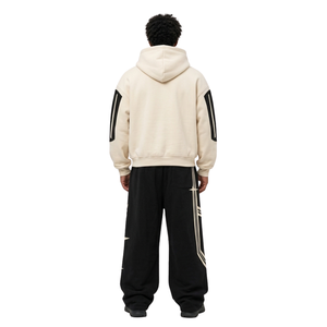 Survêtements en mélange polycoton Vanille ultra chauds en polaire avec fermeture éclair contrastante à motif étoile, capuche et poignets côtelés à manches longues - Product Image 2