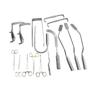 Ensemble de 16 instruments réutilisables pour l'augmentation mammaire, pour la chirurgie plastique, la chirurgie esthétique, compatibles avec les chiens, en acier inoxydable de qualité chirurgicale - Product Image 1