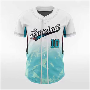 Uniforme Clásico de Béisbol con Diseño de Botones en la Parte Delantera, Tela de Poliéster, Impresión Personalizada de Nombre y Número para Uso en Partidos - Product Image 1