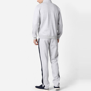Survêtement blanc personnalisé en gros pour hommes, uni, zippé, haute qualité, délavé à l'acide, streetwear d'hiver - Product Image 4