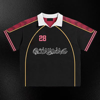 Maßgeschneiderte Streetwear Fan-Version Retro Fußballtrikot Sublimationsdruck Logo Grafiken Umlegekragen 100% Baumwolle Herbst Sommer