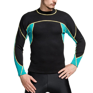 Chemise de compression à manches longues pour homme, couleur noire et turquoise, à séchage rapide, avec prix avantageux et service OEM - Product Image 3