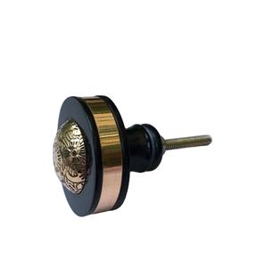 Bouton en résine noire Design central rond Porte de placard Vente chaude Boutons en marbre avec taille de forme de couleur personnalisée Fabriqué en Inde Article - Product Image 1