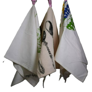 Serviette de cuisine personnalisée en coton et lin noir, sérigraphiée, écologique, jetable, séchage rapide, hypoallergénique, carrée, cadeau promotionnel personnalisé - Product Image 3