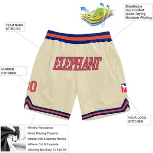 Custom Logo Printed Athletic Blank Men's Gym <b>Mesh</b> Summer Basketball Shorts Striped Design High Street Style Drawstring Short Men - Product Image 2