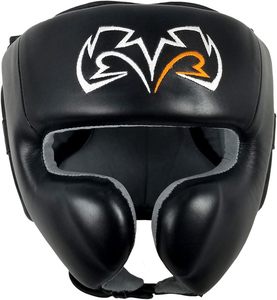Protège-tête de boxe Rival, demi-masque, en PVC, pour adulte, unisexe, fermeture auto-agrippante, noir uni, visière anti-buée, 26+ aérations - Product Image 2