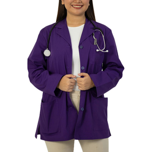 OEM High Quality Latest Design Women Scrub Lab Coat Adjustable Wholesale Breathable Top Ranking Product Women Scrub Lab Coat - Product Image 6
