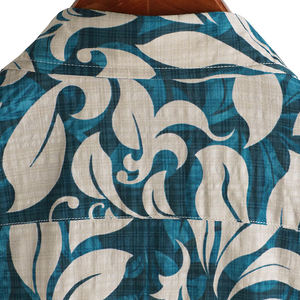 Chemises à manches courtes boutonnées pour hommes, imprimé hawaïen, décontractées, respirantes, séchage rapide, écologiques, de la marque Sustainable Supply - Product Image 6