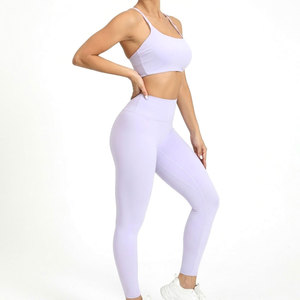 Women's Seamless 3 Piece Yoga Set Full Length Leggings Crop Top Zipper <b>Jacket</b> High Waist Solid Color Activewear <b>Workout</b> Outfit - Product Image 4