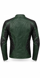Veste de moto en cuir sport X Sports City Signature |   Noir Bourgogne Bleu Vert |   Fabricant OEM ODM |   Qualité supérieure | - Product Image 2