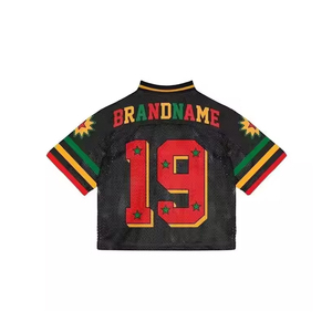 Camiseta Deportiva Retro Unisex de Fútbol Americano, Estilo Vintage, con Logotipo Personalizado, Diseño de Malla Corta, Estilo Oversize - Product Image 6