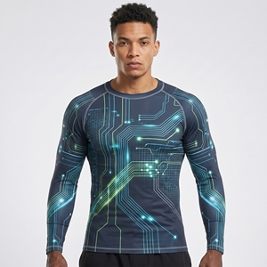 <b>Men</b> Winter <b>Men</b> Sublimation Rash Guard Lightweight MMA <b>Compression</b> <b>Shirt</b> Custom Logo Breathable Sportswear High Quality With - Product Image 1