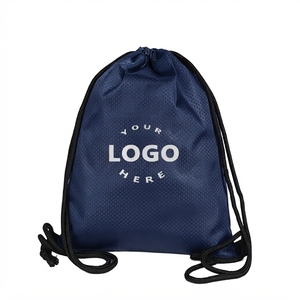 Unisex Drawstring Gym <b>Backpack</b> Purple Solid Color Nylon Casual Style Zipper Closure Adjustable <b>Strap</b> Lightweight Waterproof - Product Image 3