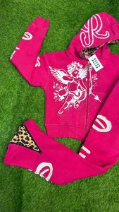 Most Demanding Cotton Distressed Embroidery Ripped Tracksuit Custom Zipper <b>Puller</b> Screen Print Logo Men Tracksuit - Product Image 4