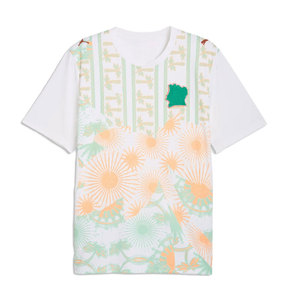 Unisex White Short Sleeve <b>T</b>-<b>Shirt</b> Full Print Floral Pattern Crew Neck Regular Fit Summer Breathable <b>Polyester</b> Top - Product Image 1
