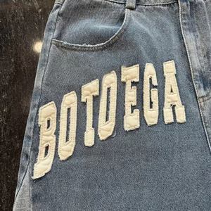 Shorts en jean baggy Y2K personnalisés pour hommes, brodés, avec poche arrière, style streetwear, coupe ample, vintage, OEM - Product Image 5
