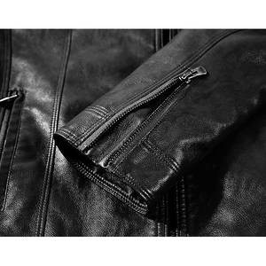 Chaqueta de Cuero Genuino para Hombre, Diseño Unisex con Bloques de Color, Personalizada, de Alta Calidad, Impermeable, Resistente al Viento, con Cierre, para Invierno, Estilo Moto, Llegada 2026 - Product Image 3
