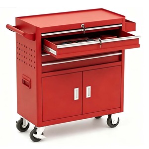 Modern Rolling 4-Drawer <b>Cabinet</b> <b>Tool</b> Chest with Mobile Wheels 300kg Load Capacity OEM Custom Barber Shop Garage Organizer - Product Image 1