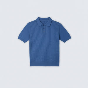 Camiseta Polo de Punto Acrílico 100% Antiarrugas, Estilo Casual, Tejido de Punto Trenzado y Acanalado, Fabricación Regular ODM y OEM en Vietnam - Product Image 4