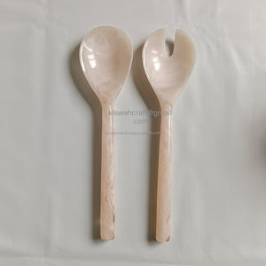 Cuchara de cena de mango largo con diseño de mármol acrílico simple y elegante para ensalada, herramienta de cocina para fiesta y boda, herramientas de resina - Product Image 5