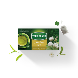 Wholesale Price Custom Print Jasmine Scented <b>Green</b> Tea Bag Relaxing Tea Blends Triangle Bags Tea Packaging Bag - Product Image 1