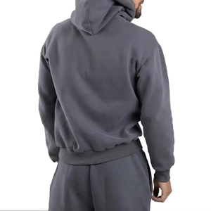 Survêtement pour homme en coton et polyester, délavé à l'acide, imprimé, personnalisable pour équipe, coupe ample, décontracté et tendance - Product Image 5