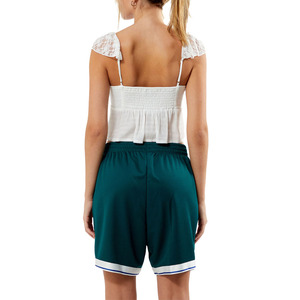Shorts Deportivos para Mujer, Color Sólido, Cintura Media, Corte Regular, Estilo Deportivo, Tela Satinada, Transpirable, Poliéster - Product Image 2