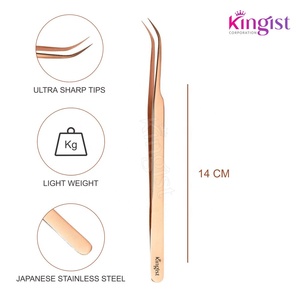แหนบต่อขนตา,อุปกรณ์เสริมความงามแหนบยืดขนตาทรงกลมแบบบางมืออาชีพ - Product Image 2