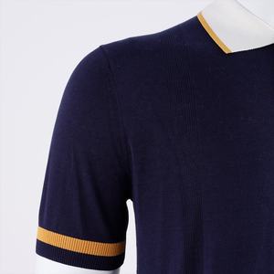 <b>Patchwork</b> Merino Wool Mens T <b>Shirt</b> Summer Crew Neck Thin Sweater Premium Casual Knitwear - Product Image 3