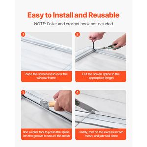 Filo per Zanzariere in PVC Ondulato da 30,5 m x 0,16 m per Applicazioni su Finestre e Porte di Hotel - Product Image 5