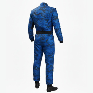 Combinaison de course de karting camouflage numérique bleu personnalisée, vêtements de sport automobile de niveau professionnel pour adultes et enfants, par un fabricant de vêtements de premier plan - Product Image 5