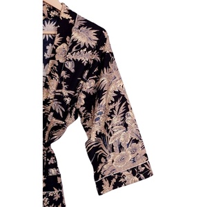 ชุดเสื้อคลุมกิโมโนยาวพิมพ์ลายผ้าฝ้าย100% สำหรับผู้หญิง,ชุดคลุมแต่งเสื้อคลุมอาบน้ำผ้าฝ้ายโบโฮสำหรับผู้หญิงน้ำหนักเบา - Product Image 4