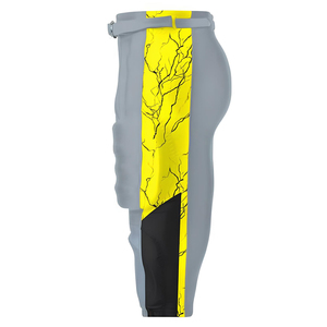 High-Quality <b>Grey</b> and Yellow Custom American Football Uniform Full Sublimation Teamwear Sports Jerseys - Product Image 5