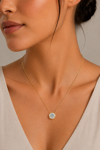 Pendentif en diamant de style romantique, or 18 carats, 2,00 carats, taille portugaise, certifié IGI, cultivé en laboratoire, bijoux pour femmes, à porter au quotidien - Product Image 3