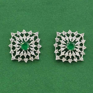 Chandelier <b>Earrings</b> Cubic Zirconia <b>Tops</b> With Rhodium Plating 443891 - Product Image 3
