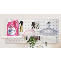 Meilleur ensemble de panneaux perforés MDF multifonctionnels auto-adhésifs à fixation murale, 12x16 pouces, 3 pièces, pour la maison, le bureau et le salon
