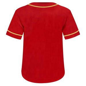 Maillot de baseball personnalisé brodé avec logo d'équipe, col en V, entièrement boutonné, broderie complète, maillot de baseball vierge – Grande Vente - Product Image 2