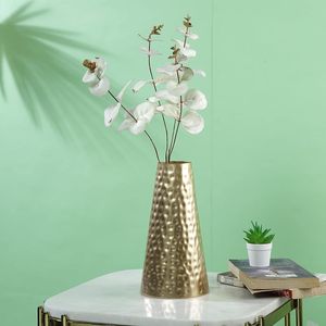 Jarrón de Flores de Latón Martillado a Mano, Jarrón Cónico para Centro de Mesa, Decoración del Hogar, Eventos de Boda, Tienda de Regalos, Suministro al por Mayor - Product Image 2