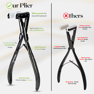 Logo personnalisé Propress Tape Extensions Pinces 9pcs crocodile sectionnement clips & peigne en acier inoxydable kit d'outils d'extension de cheveux ensemble - Product Image 6