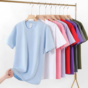 Camiseta de Manga Corta para Hombre, Cuello Redondo, 100% Algodón, Alta Calidad, 220 g/m², Lisa, con Impresión de Logotipo Personalizado, Camisetas Lisas para Hombre - Product Image 1