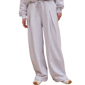 Conjunto Deportivo Oversize para Mujer con Cuello Redondo, Pantalones Anchos de Cintura Elástica, Ajuste Relajado, Dos Piezas, Ropa Casual para el Día a Día y para Estar en Casa - Product Image 4