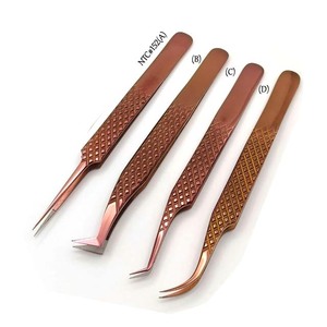 Pinzas para Pestañas Postizas con Logotipo Personalizado, Marca Privada, Finas, Rectas, de Gran Volumen, con Punta de Fibra para Extensión de Pestañas, NQLASH - Product Image 1