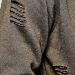 Wholesale Price Best Quality Men <b>Distressed</b> Hooded Plus Size Printed Tracksuit 100% Cotton Winter Outdoor Wear - Product Image 5