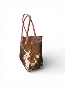 Sac fourre-tout vintage en cuir véritable de vachette à poils, couleur unie, avec fermeture éclair et broderie, sac à bandoulière pour femme LHTB-0074 - Product Image 4