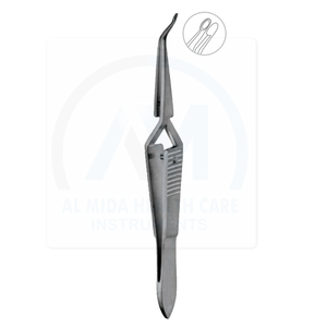 Pince à capsules Castroviejo Al Mida Healthcare, instrument microscopique chirurgical ophtalmique en acier inoxydable, certifié CE Classe I - Product Image 3