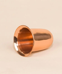 Tasse à eau vintage en cuivre, gobelet imprimé fait main, écologique, pour boissons ayurvédiques, vaisselle de cuisine, cadeau de fête - Product Image 5