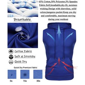 Camiseta sin mangas con capucha de algodón para gimnasio, culturismo, entrenamiento muscular, caída lateral abierta, personalizada - Product Image 4